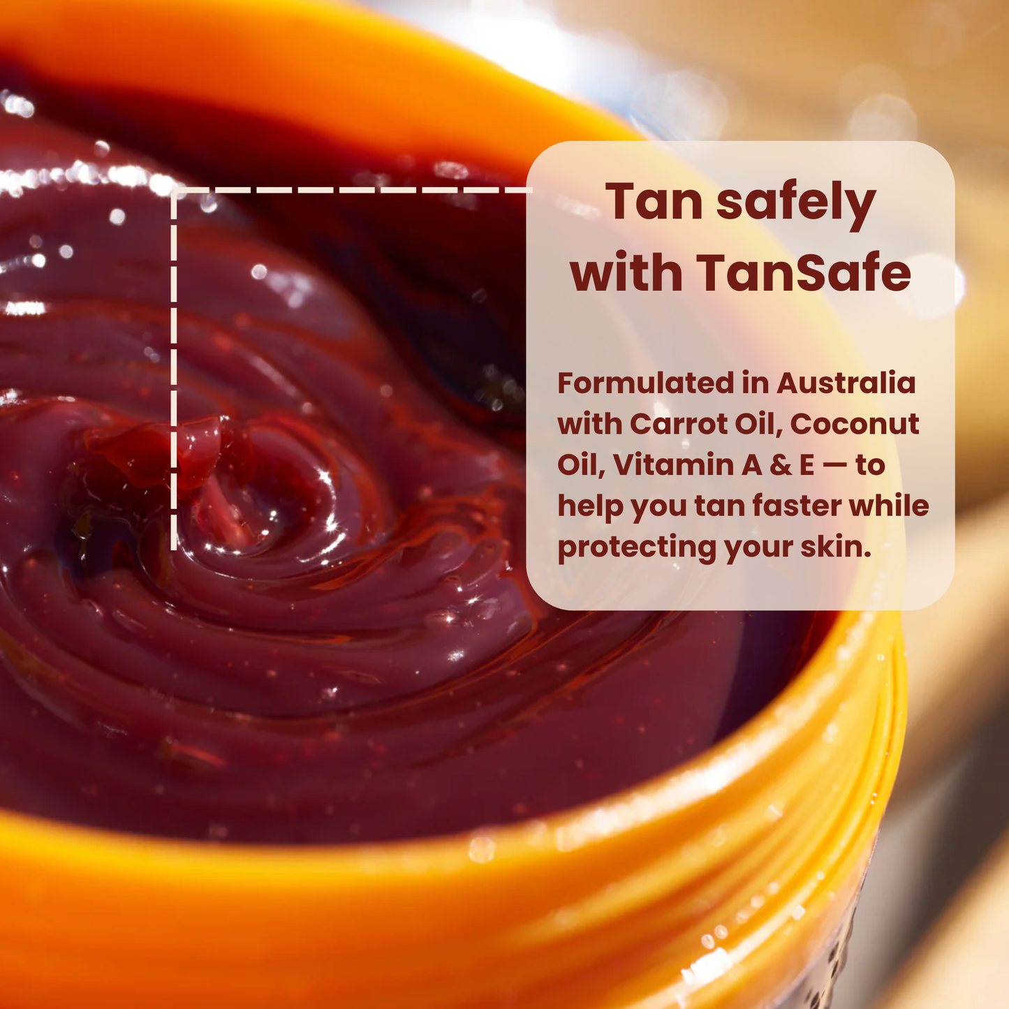 TanSafe™ - The first tanning gel that works WITH your sunscreen